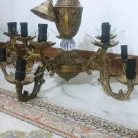 لوستر برنز پنج شاخه ده شعله