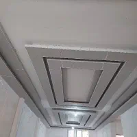 اجرا سقف کاذب کناف pvc  سرویس حمام نور مخفی
