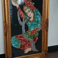 تابلوچوبی پولک ومنجوق دوزی
