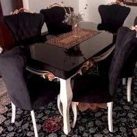 میز و صندلی ناهار خوری ۶ نفره.|میز و صندلی غذاخوری|صحنه, |دیوار