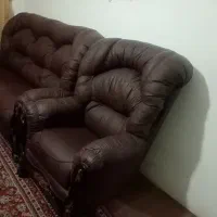 مبل هفت نفره طرح چرم