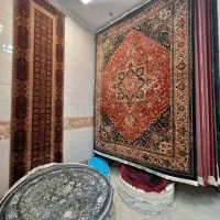 فرش سنتی ایران سبز با برکت نگارین مدل باستان|فرش|مشهد, امیر المومنین|دیوار