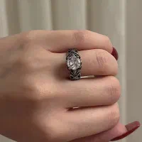 حلقهِ نقره با طراحی خاص|جواهرات|رشت, گلسار|دیوار