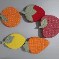 دستگیره کتان نخ طرح میوه