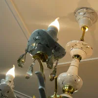 لوستر سرامیکی برنز ترکیبی کاملا نو بدون هیچ ایرادی|لوستر و چراغ آویز|اسلامشهر, زرافشان|دیوار