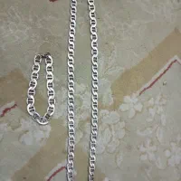 زنجیر،دستبند،سکه احمدشاه نقره