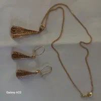 نیم ست طلا بازنجیر درحدنو۷گرم و۴۷۰صوت