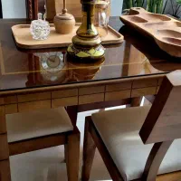 میز نهار خوری چوبی ۴ نفره