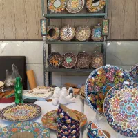 آموزش میناکاری سفال بالوازم رایگان در کلاس