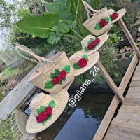 زنبیل وکلاه گلدار زیبا