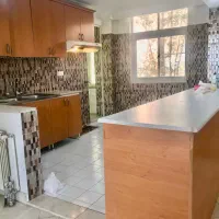 کابینت فلزی با درب ام دی اف و طرح چوب