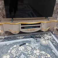 پرده مخمل میز تلویزیون آیینه کنسول|میز تلویزیون|ری, دولتآباد|دیوار