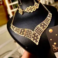 سرویس بدل توری بسیار سبک با آبکاری طلا طرح ژینوس