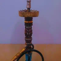 قلیان چوبی طرح گرگ
