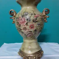 گلدان سرامیک دکوراتیو نقاشی شده با دست