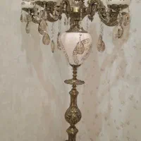 ۲ عدد کنار سالنی تمام برنج سرامیکی آبکاری آنتیک