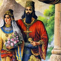 تابلو فرش ماشینی طرح کوروش و ماندانا|تابلو فرش|تهران, صادقیه|دیوار