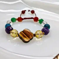 دستبند هفت چاکرا ،(سنگ اصل و معدنی )