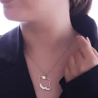 گردنبند نقشه ایران نقره ای|بدلیجات|رباط‌کریم, |دیوار