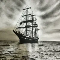 تابلو نقاشی سیاه قلم