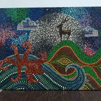 تابلو نقاشی نقطه کوبی