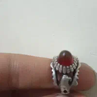 انگشترنقرهعقیق کله قندی رکاب کفتری نامی استادمقدم