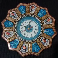 جفت چراغ بزرگ لیلی مجنون فرانسه و ساعت خاتم کاری|کلکسیون اشیاء عتیقه|کرج, انبار مپنا|دیوار
