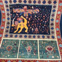 زرع و نیم دستباف قشقایی فرش دستباف