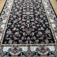 زمینه سرمه‌ای گل‌دار ۱۲ متری