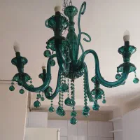 لوستر ۵ شاخه کریستالی فانتزی