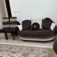 سرویس مبل ۸نفره و میز نهارخوری ۴نفره و میز جلومبلی|مبلمان خانگی و میز عسلی|دزفول, |دیوار