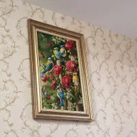 تابلو فرش باغ پرندگان