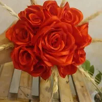 گل تزئینی رز|گل مصنوعی|ماسال, |دیوار