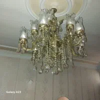 لوستر ۶شاخه ۱۲ شعله برنزی