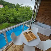 اجاره کلبه استخر روباز جنگلی با بیلیارد آتشدان vlp