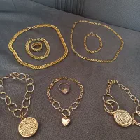 گردنبند و دستبند و انگشتر ژوپینک استیل|بدلیجات|قم, شهرک مهدیه (مدرس)|دیوار