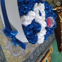 انواع گل روبانی و باکس نوزادی و تولد ودسته گل|گل مصنوعی|خرم‌آباد, |دیوار