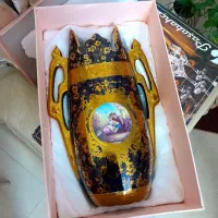 گلدان سرمه ایی نیزه ماهی