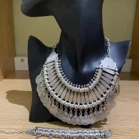 ست گردنبند و دستبند زنانه طرح سکه عثمانی