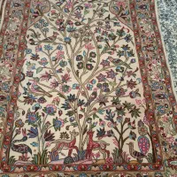 فروش جفت قالیچه دستباف نفیس کلک و ابریشم