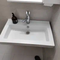 روشویی برند مروارید (سیلویا 70) به همراه شیر اهرمی