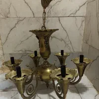 یک عدد لوستر 6 شاخه برنجی