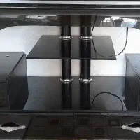 میز تلویزیون شیشه ای مشکی