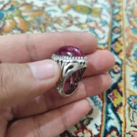 انگشتر نقره یاقوت