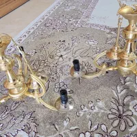 لوستر ۳شاخه اب طلا۲۴عیار