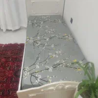 دو عددتخت ی نفره سالم با زیر تختی چوبی
