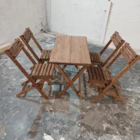 میز و صندلی چوبی تاشو کو ۰۱۲۰