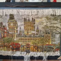 تابلو فرش دستباف چله ابریشم ۵۰ رج|تابلو فرش|گرمدره, |دیوار