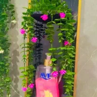 گل مصنوعی آویزشمشادپرده تزیینی تراس بالکن آشپزخانه