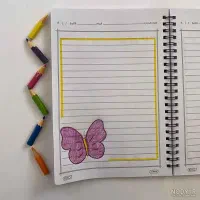 تزیین دفتر مشق و نقاشی|لوازم التحریر|برازجان, |دیوار